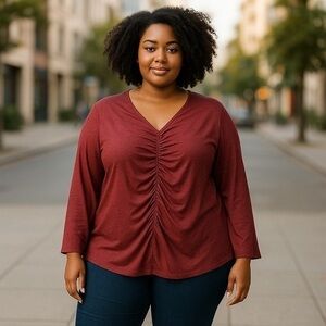 Weekend by Suzanne Betro ruched front top